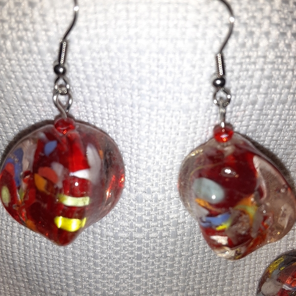 Morano Style glass and crystal Necklace set - Picture 5 of 7